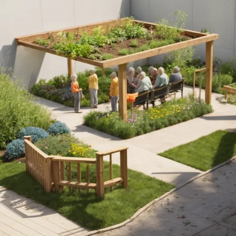 Planungsdiagramm des Gemeinschaftsgarten-Modells von SeniorLabGarten